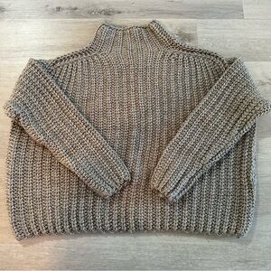 Kendall & Kylie Taupe Knit Turtleneck Sweater